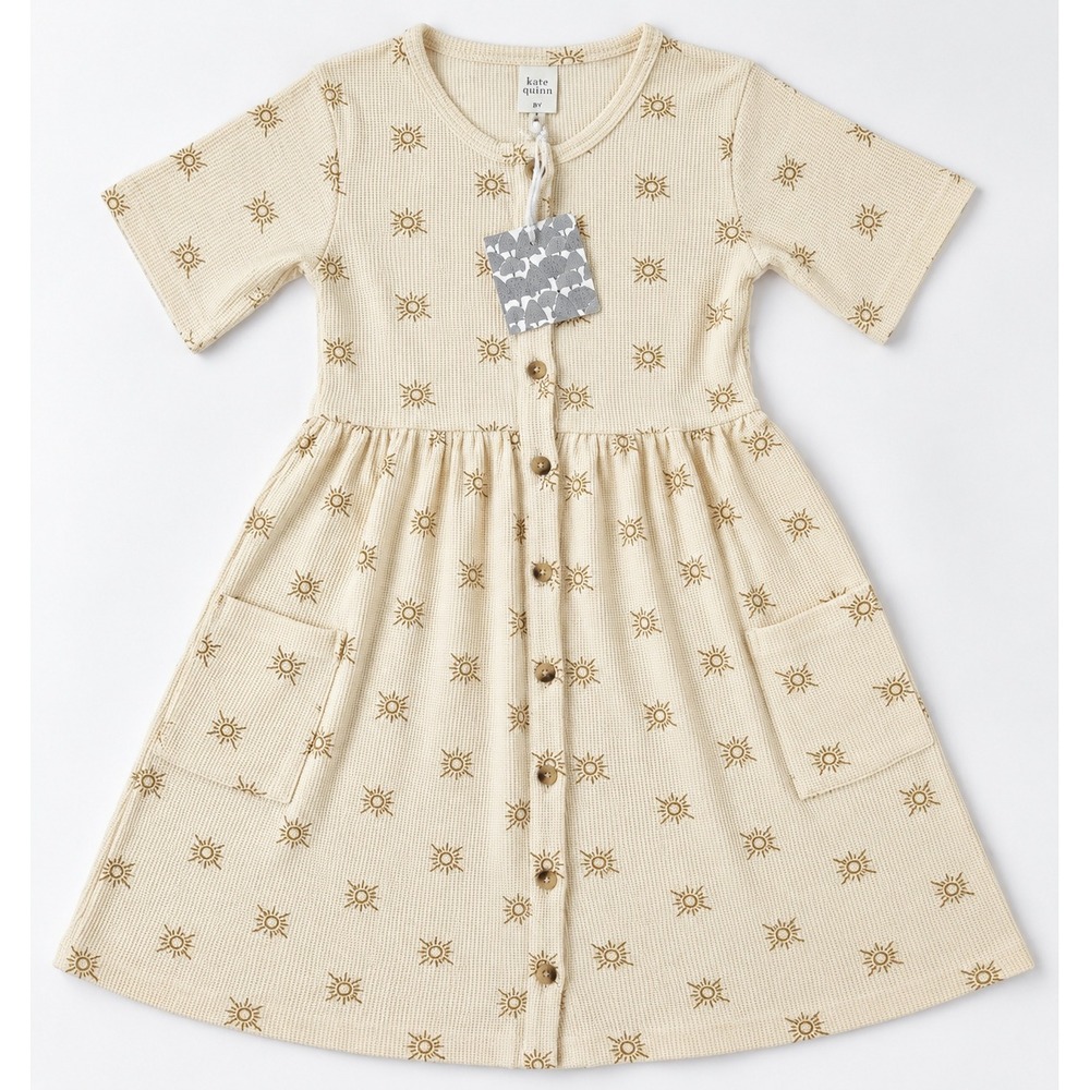 Kate Quinn Girls 8Y Organic Cotton Thermal Sun Print Dress NWT